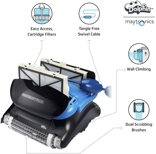 Dolphin Swimming Pool Cleaner Nautilus CC Plus Robotic Features