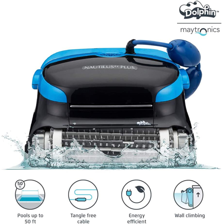 Powerful Nautilus CC Plus Dolphin Vacuum Robotic Pool Cleaner