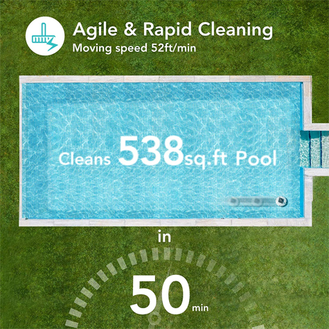 Robotic Cordless Rapid Cleaning Swimming Pool Cleaner